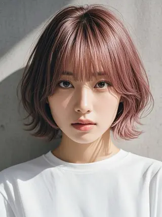 ミディアム ウルフカット 811 大阪梅田 ウルフのヘアスタイル