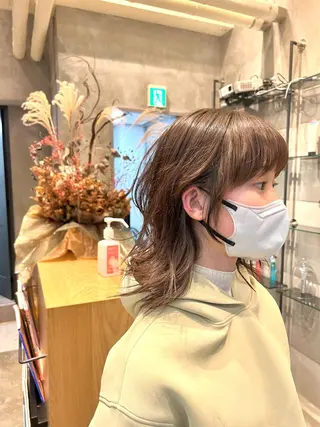 セミロング ボブ・レイヤー 田中 励也のヘアスタイル
