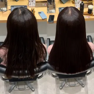 セミロング カラー 髪質改善ヘアケア 艶髪特化/上田のヘアスタイル