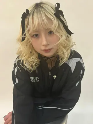 ショート カラー ヘアアレンジ 似合わせ🎀🫧/ ハイトーン🫧渋谷のヘアスタイル