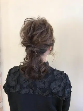 ミディアム ヘアアレンジ マンツーマン 縮毛矯正/マユコのヘアスタイル