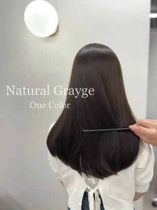 セミロング カラー ヘアアレンジ 二ヶ月綺麗が続く デザイン/星野六三四のヘアスタイル