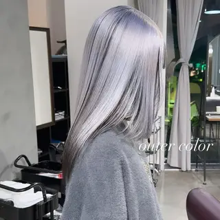 セミロング カラー 💜ハイトーン💛 マジカルかいちゃんのヘアスタイル