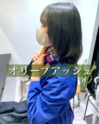 ミディアム カラー パーマ ヘアアレンジ ネイル マツエク・マツパ アイブロウ 髪質改善水素TR× レイヤーカット/熊澤のヘアスタイル