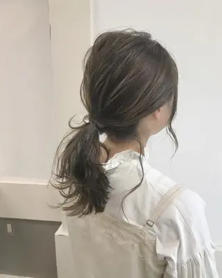 ミディアム カラー ヘアアレンジ GiseL天神カラー 髪質改善/ブリーチのヘアスタイル