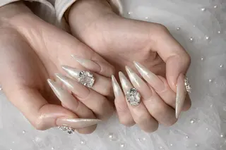 ネイル ロングネイル長さ出し 専門Spade Qのネイルデザイン