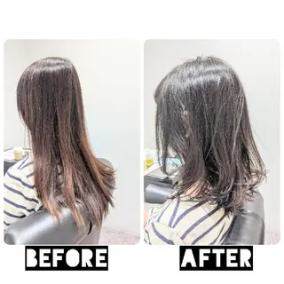 ミディアム カラー パーマ ヘアアレンジ 心斎橋難波本店　店長 THE ECT 中尾のヘアスタイル