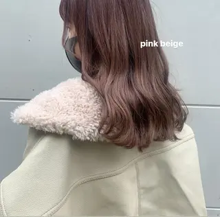 セミロング カラー 顔周りレイヤー 🎀マリノのヘアスタイル