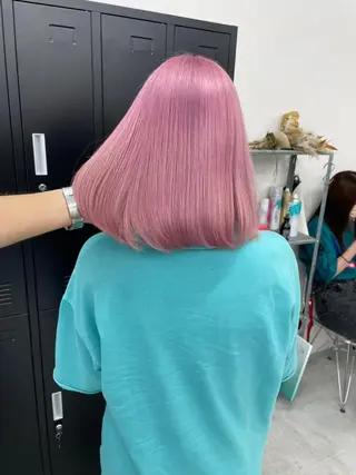 ミディアム カラー パーマ ヘアアレンジ ネイル マツエク・マツパ アイブロウ カラー特化サロン大阪 ルービック江坂/新城のヘアスタイル