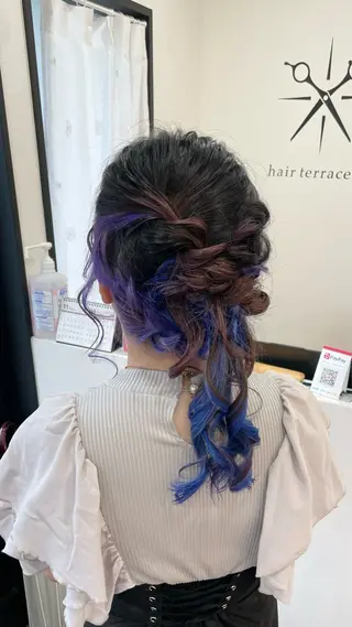 セミロング ヘアアレンジ hair terrace M所属・郡山/透明感カラー /馬場アンドレアのヘアスタイル