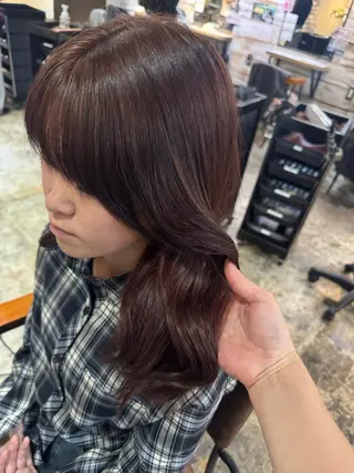 ミディアム カラー クキノケイカ /暖色カラーのヘアスタイル