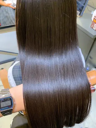 ロング 酸性ストレート/ブリ ーチなし/中村 匠のヘアスタイル