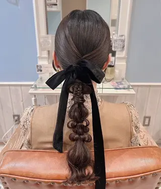 ロング ヘアアレンジ 🌱スパ🌱オリーブ カラー🍐愛衣香のヘアスタイル