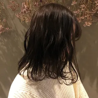 ミディアム カラー qpula misuzuのヘアスタイル