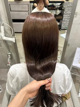 カラー .AIRI🌼 暖色/ぱつっとぼぶのヘアスタイル