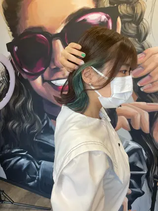 ミディアム カラー レイヤーカット/髪質 改善/矯正🤍吉田のヘアスタイル