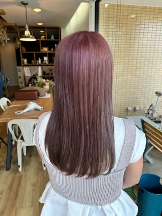 ロング カラー キッズ ツキダテ ユイのヘアスタイル