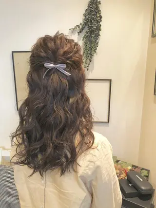 セミロング ヘアアレンジ Takagi Nanamiのヘアスタイル