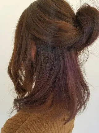 ミディアム カラー 髪質改善/ハイライト 小林秀樹のヘアスタイル