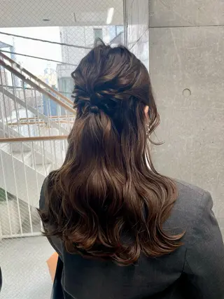 セミロング ヘアアレンジ メンズモテパーマ💙 fuwaのヘアスタイル