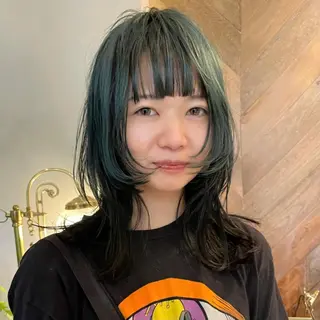 ミディアム カラー SALOWIN所属・ブリーチ✨ ボブ🪢レイヤーのヘアスタイル