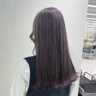 ロング カラー ヘアアレンジ ☁️縮毛矯正✖️ 透明感☁️りくのヘアスタイル