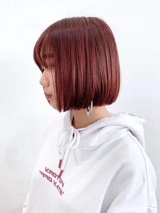 ショート カラー 原宿 艶カラー🫧 ちり🍎のヘアスタイル