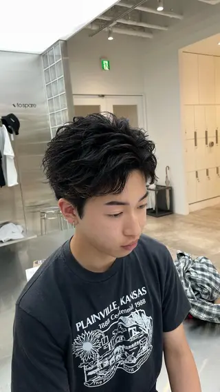 ショート パーマ メンズ fifth 阿部楓のヘアスタイル