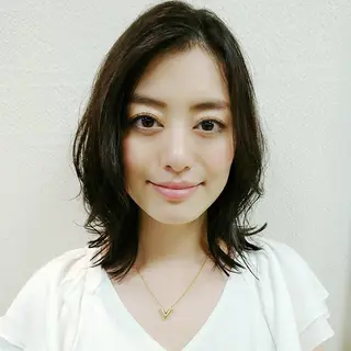 ミディアム nagane sayakaのヘアスタイル