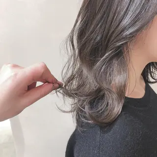 ミディアム カラー ボブ/パーマ 古家 佑真のヘアスタイル