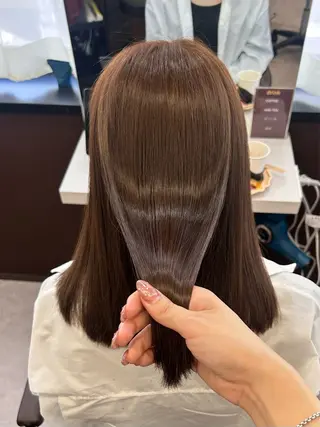 ミディアム カラー 韓国×髪質改善カラー 💎hinaのヘアスタイル