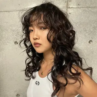 セミロング カラー ヘアアレンジ Mizobe misakiのヘアスタイル