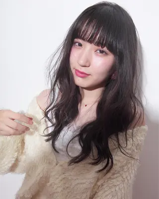 ロング 店長/mao/ 前髪/顔周りカットのヘアスタイル