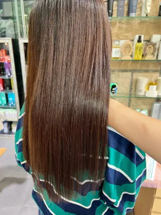 セミロング 暖色カラー/レイヤー カット/Yunaのヘアスタイル