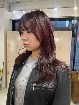 セミロング 💥ウルフカット デザインあんな💥のヘアスタイル