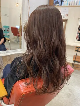 ロング カラー 🍑もも 🍑のヘアスタイル