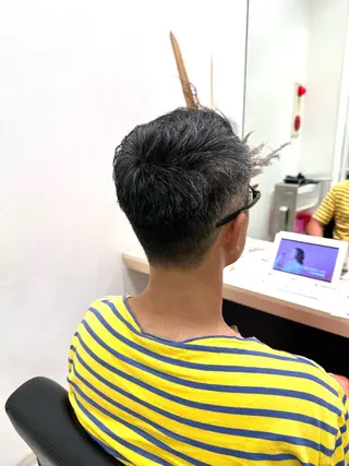 メンズ クロスパーマ/うる艶 カラー/Kurumiのヘアスタイル