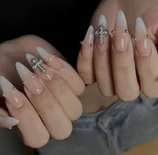 ロング Latte Nail 十三のネイルデザイン