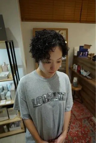 ショート パーマ 産休中です 艶カラー♡オカのヘアスタイル