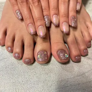 ショート カラー パーマ ヘアアレンジ メンズ キッズ ネイル マツエク・マツパ アイブロウ 今福鶴見ネイル 8(ｴｲﾄ)のネイルデザイン