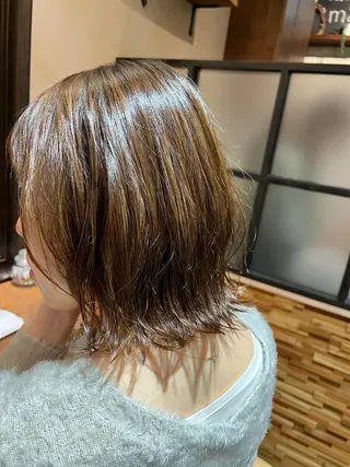 ミディアム カラー パーマ kamibito mavie所属・sakuma daikiのヘアスタイル