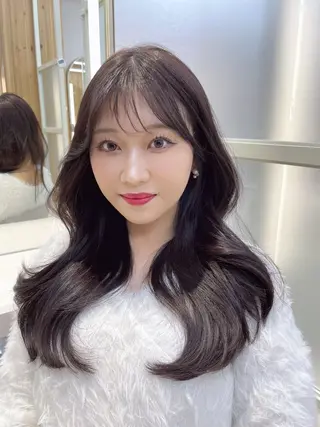 ミディアム 顔周り/透明感カラー /韓国ヘア/TAKUのヘアスタイル