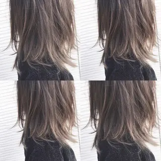 ミディアム カラー HARUNA🤍 大人ショートヘアのヘアスタイル