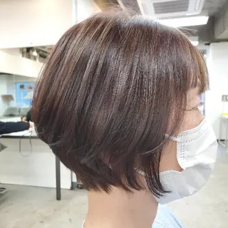 ショート カラー 顔まわりデザイン🌿 ふじこのヘアスタイル