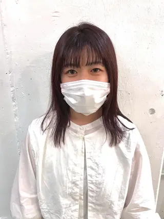 セミロング カラー 木村陸弥 似合わせ 透明感カラー🌿のヘアスタイル