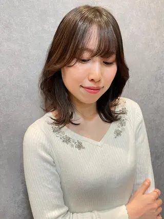 ミディアム カラー ツヤ美髪💐 髪質改善/高山愛来のヘアスタイル