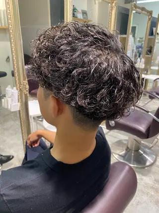 パーマ メンズ パーマ特化/フェザー パーマシャドウ/真生のヘアスタイル