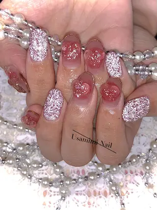 ミディアム ネイル USAMiMi 🐰💕のネイルデザイン