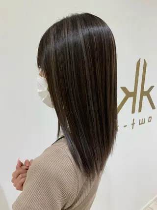 セミロング カラー 💎K-two名古屋 安田ちづる💎のヘアスタイル