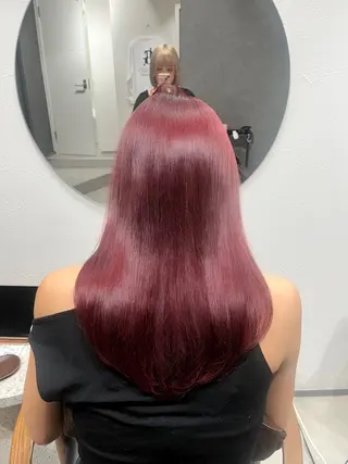 ロング カラー 原口 桃歌のヘアスタイル